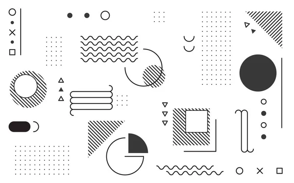 抽象的黑色几何线条系统用于系统的艺术品 背景装饰风格简约 免版税图库插图