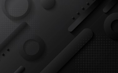 Soyut gri ve yarım tonlu dekoratif sanat eserlerinin siyah minimal stili. Bedava uzay çizimi şablonu ile üst üste dizayn ediliyor. vektör