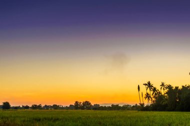 Akşamları kırsal alanda.