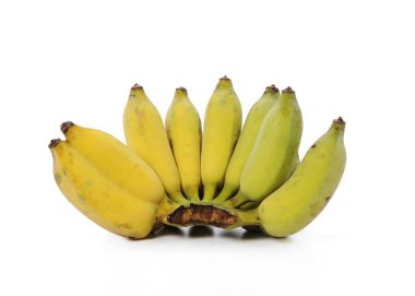 Beyaz arkaplanda izole muzlar