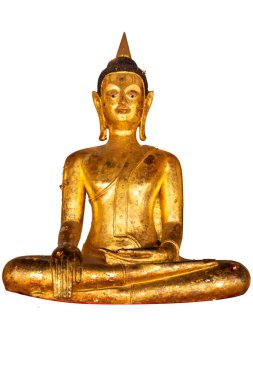 Lord Buddha zarif bir şekilde nilüfer çiçeğinin üzerinde düşüncelere daldı.