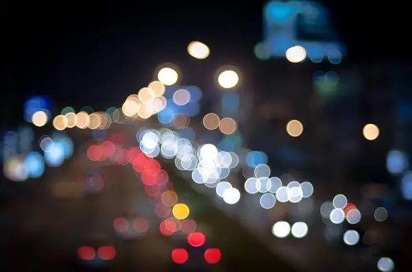 Non Focus Makes Blur Street Night Everyone Drive Car Home —  Fotos de Stock
