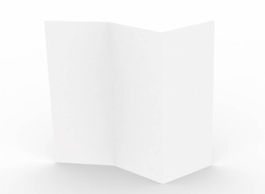 Brochure template empty Brochure mockup set white background , 3D rendering