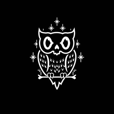 Baykuş logo vektör illüstrasyonu