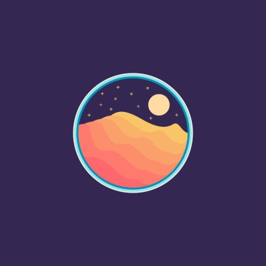 soyut vektör logo tasarımı illüstrasyonu