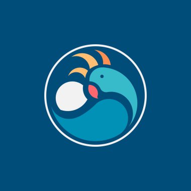 Renkli kuş logo vektörü