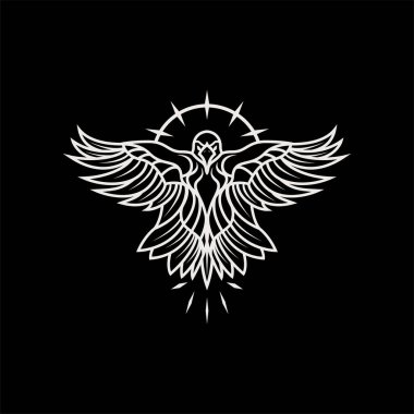 Raven Sembol Vektör İllüstrasyonu