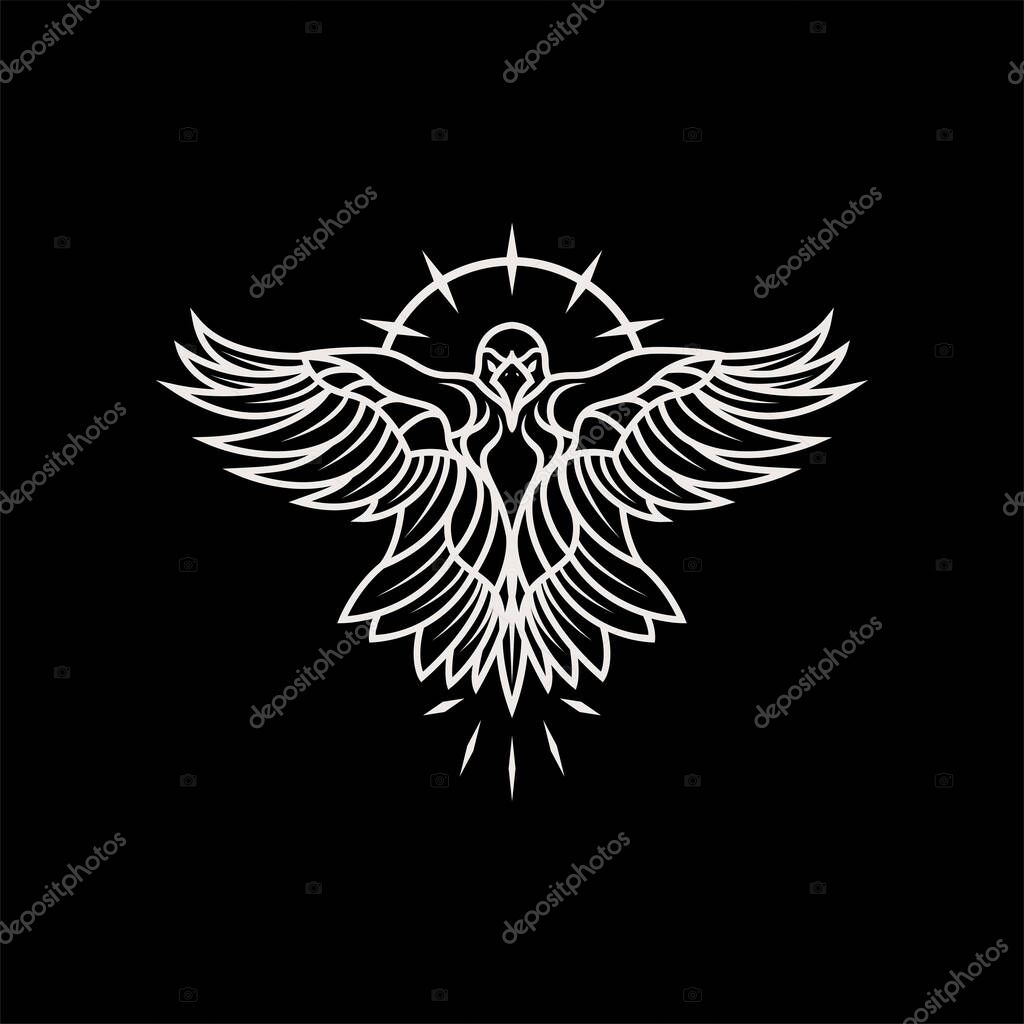 Raven Symbol Vector Illustration