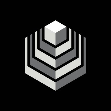 soyut küp şekil tasarımı