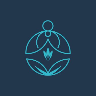 yaratıcı lotus çiçeği logosu tasarım şablonu çizimi