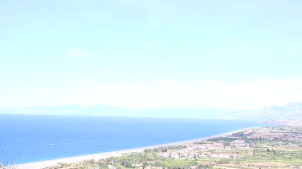 View Tyrrhenian Sea Calabria Southern Italy — Vídeo de Stock