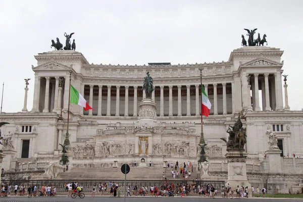 Vittorio Nebo Victor Emanuele Národní Památka Piazza Venezia Řím Itálie — Stock fotografie