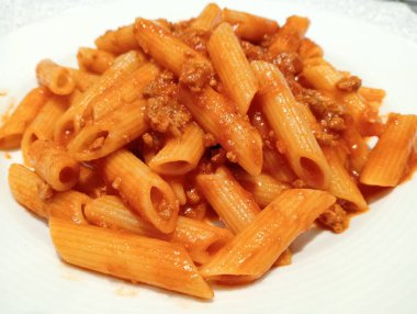 Lezzetli Asya yemeklerinin yakın görüntüsü