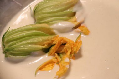 Lezzetli bir Asya yemeği yakın çekim