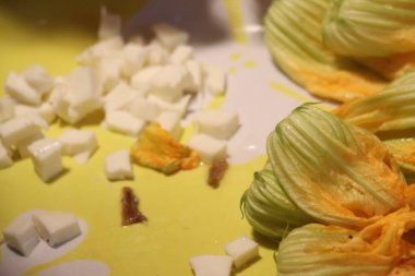 Lezzetli yiyeceklerin yakın görüntüsü