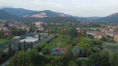 İtalyanca şehrin havadan görünümü