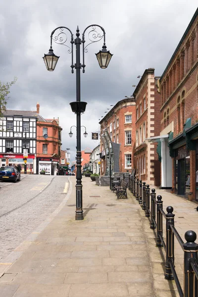 Yorke Street Wrexham Town Centre Showing Many Varied Period Buildings — Stock fotografie