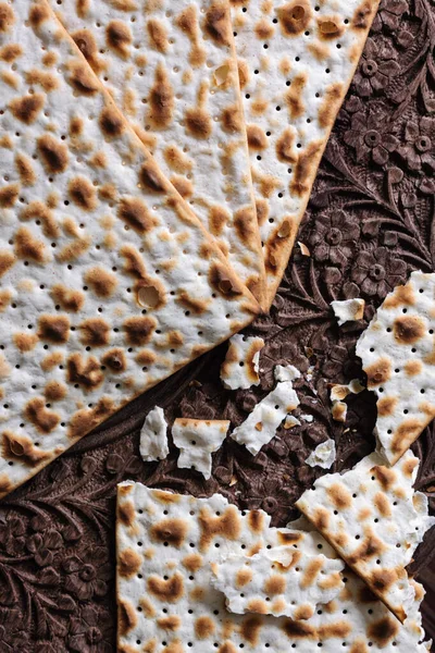 Matzah Crackers Traditionally Eaten Jewish Passover Holiday Fotos De Stock Sin Royalties Gratis