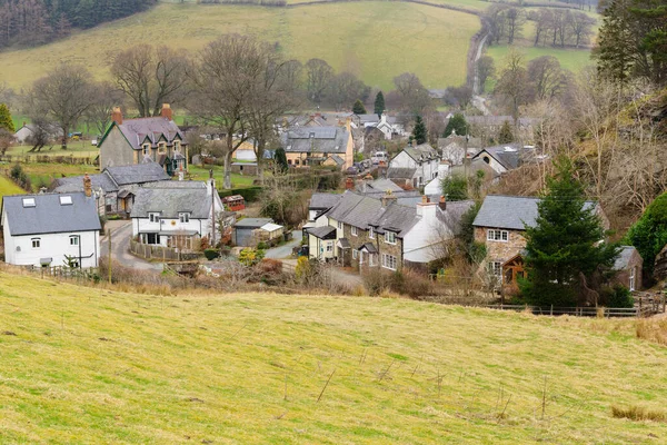 Llanarmon Dyffryn Ceriog村是威尔士东北部Ceiriog山谷的一个村庄 免版税图库图片