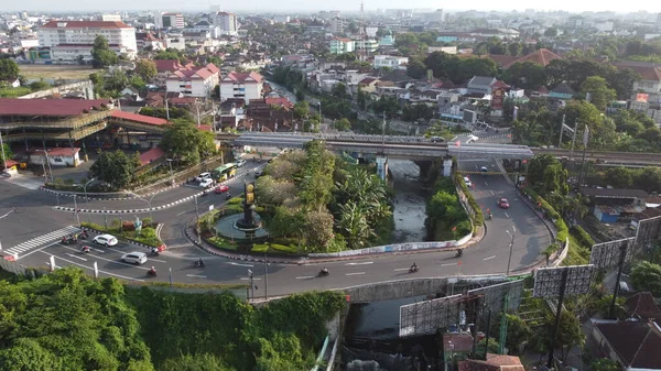 Indonesien Juni 2023 Luftaufnahme Des Stadtzentrums Yogyakarta — Stockfoto