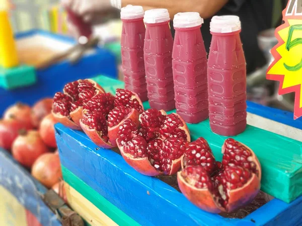 stock image Fresh real Pomegranate Juice