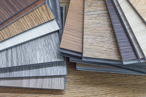 Examples of ready-made vinyl flooring for interior work