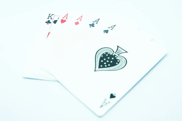 Cztery Rodzaje Pokera Czterema — Zdjęcie stockowe