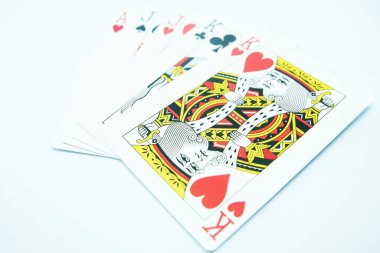 İki çift J ve K ile poker oyununda as.