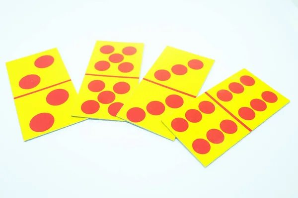 Tvillingkort Eller Dobbeltkort Dominokort – stockfoto