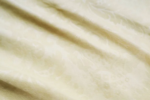 Yellow Cream Texture Fabric Little Flora Decoration — Stock Photo, Image