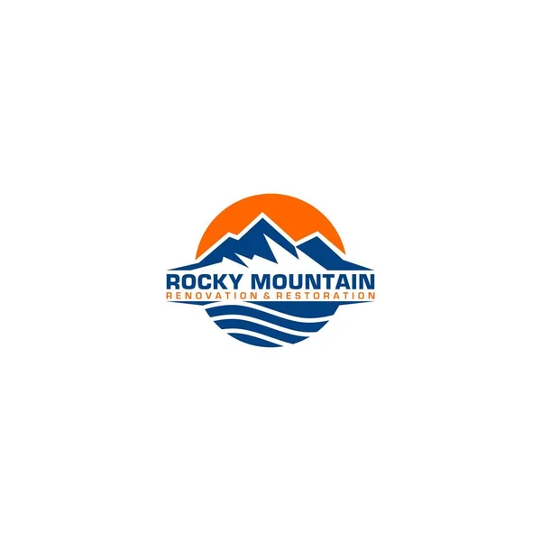 Enkel Rocky Mountain Logo Design — Stock vektor