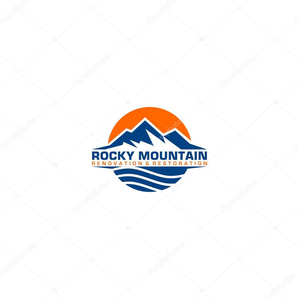Simple Rocky Mountain Logo Design