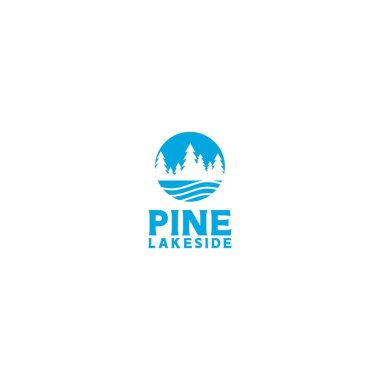 Pine Lakeside Logo Tasarım Vektörü