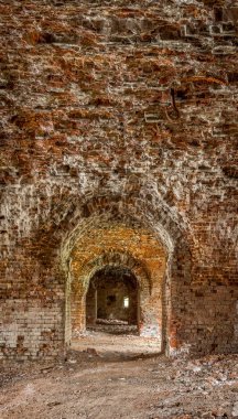 Cottages in an abandoned resort in the middle of the forest. Poland