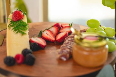 Süslü lezzetli gurme aperatifleri. Kapatın, seçici odaklanın.