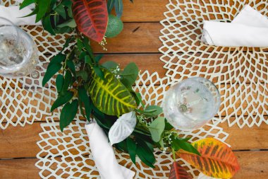 Bir süs, genellikle çiçekler, mumlar veya meyveler olmak üzere merkezi bir dekoratif nesnedir ve düğün resepsiyon dekorasyonunun önemli bir parçasıdır..