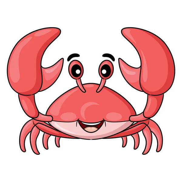 Illustration Dessin Animé Crabe Drôle — Image vectorielle