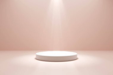 Kozmetik ürün sunumu için podyum. 3d hazırlayıcı