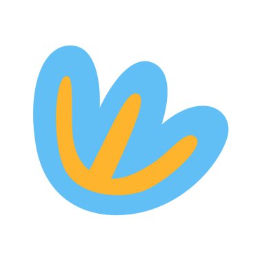 Basit soyut çiçek vektör çizimi