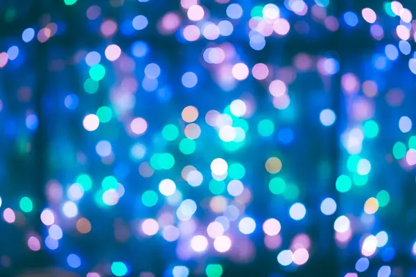 Abstract Blur Light Bulb Bokeh Background Winter Christmas Illumination Concept — Stock Photo, Image