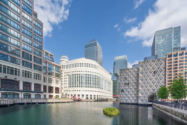 Middle Dock Canary Wharf London — Stock Photo, Image