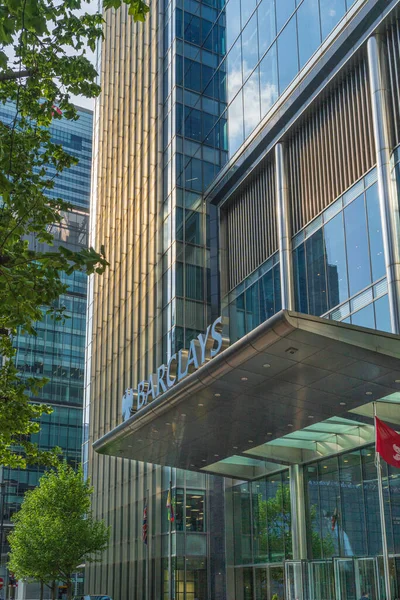 Barclays Bank Förenade Kungarikets Hedningar Canary Wharf Den Maj 2023 — Stockfoto