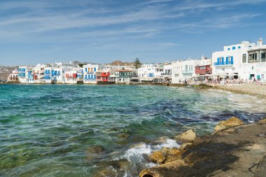 Yunanistan 'ın Cyclades adalarındaki Mykonos adasında küçük Venedik