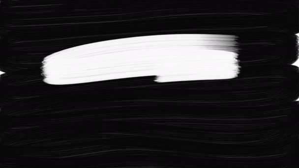 黒を基調にした大きな筆致のセット スペースのコピー — ストック動画