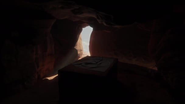 Гробница Плащаницей Распятием Воскресение Иисуса Христа — стоковое видео