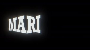 'Marihuana' yı heceleyen Retro tarzı harfler tek / dönüşümlü renkler