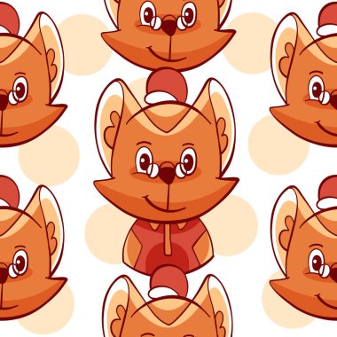 Çizgi filmin vektör deseni şirin komik kedi.
