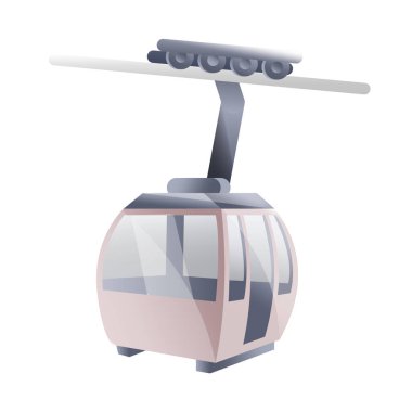 Bir teleferik kulübesinin gerçekçi bir 3D tasviri.