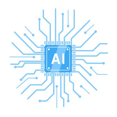 Yapay zekanın ve nöral ağların düz bir şekilde resmedilmesi.