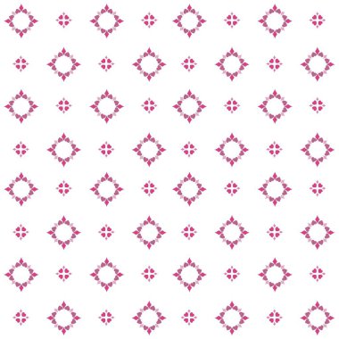   Sevgililer Günü kusursuz desenli tasarım, kalpler ve eşkenar dörtgen çiçekli kompozisyon.